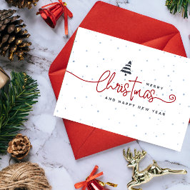 Minimalistische Weihnachtskarte: Moderner Feiertag Feiertagskarte