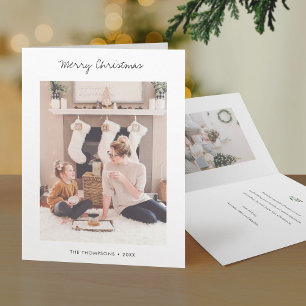 Minimalistische Weihnachtskartenvorlage Feiertagskarte