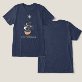 Minimalistische Weihnachtskunst Tri-Blend Shirt