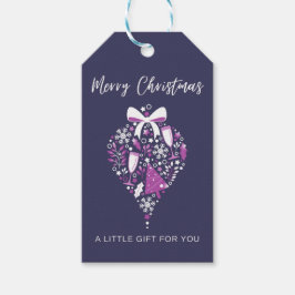 Minimalistische Weihnachtsmarke Geschenkanhänger