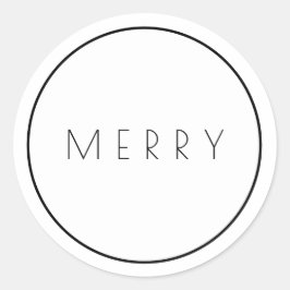 Minimalistische, weiße Aufkleber mit Rand