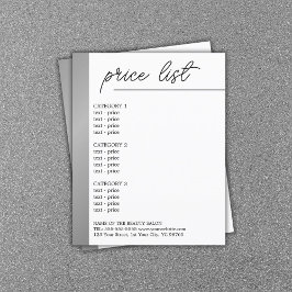 Minimalistische weiße Imitate Silber Line Beauty M Flyer