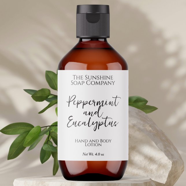 Minimalistische weiße Kosmetikflasche oder Etikett (Von Creator hochgeladen)