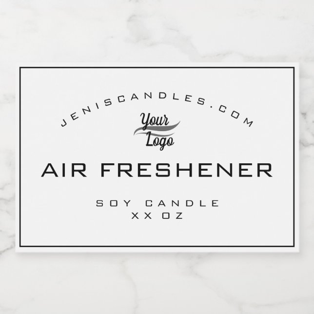 Minimalistische weiße Logovorlage Einfache Stilker Lebensmitteletikett (Einzelnes Label)