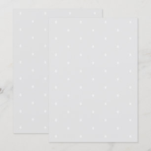Minimalistische weiße Schneeflocken, hellgrauer Hi Einladung