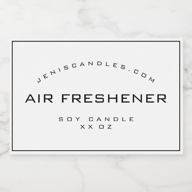 Minimalistische weiße schwarze Grenze einfache Sti Lebensmitteletikett (Einzelnes Label)