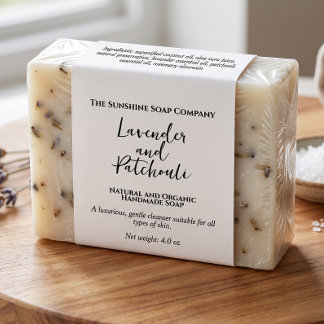 Minimalistische weiße Seifenproduktverpackung