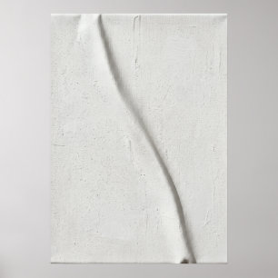 Minimalistische weiße texturierte Kunst Poster