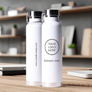 Minimalistische weiße Wasserflasche mit Geschäftsl Trinkflasche
