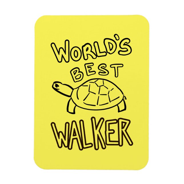 Minimalistische Welt Best Walker Turtle Line Art Magnet (Vertikal)
