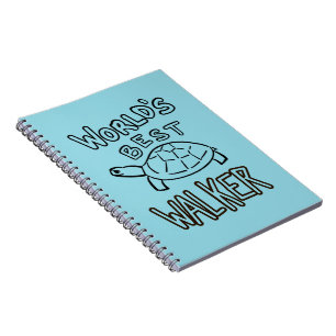 Minimalistische Welt Best Walker Turtle Line Art Notizblock