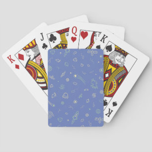 Minimalistische Weltraum-Galaxie-Doodle-Poker-Kart Spielkarten