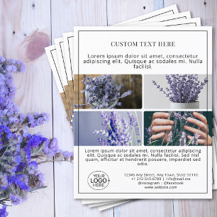 Minimalistische Werbeaktion für das Logo Flyer