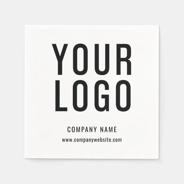 Minimalistische Werbeaktion mit dem Logo "Custom B Serviette (Vorderseite)