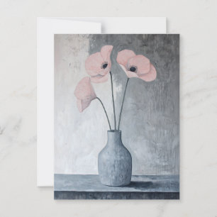 Minimalistische Whimsy-Blume Nr. 028 Postkarte