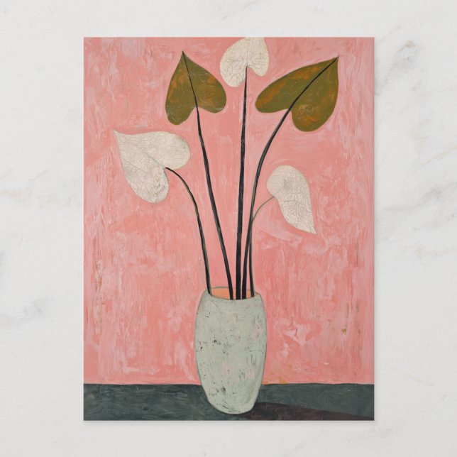 Minimalistische Whimsy-Blume Nr. 031 Postkarte (Vorderseite)