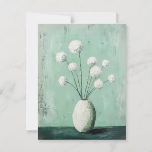 Minimalistische Whimsy-Blume Nr. 058 Postkarte
