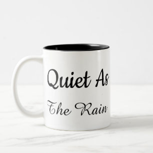 Minimalistische White & Black Zitat-Tasse . Zweifarbige Tasse