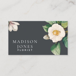 Minimalistische White Blume Florist Business Card Visitenkarte