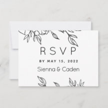 Minimalistische White Wedding Mail-in RSVP-Karte