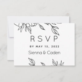Minimalistische White Wedding Mail-in RSVP-Karte RSVP Karte