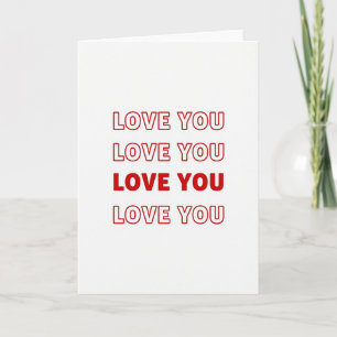 Minimalistische Wiederholte-Lieb-Dich-Karte Karte