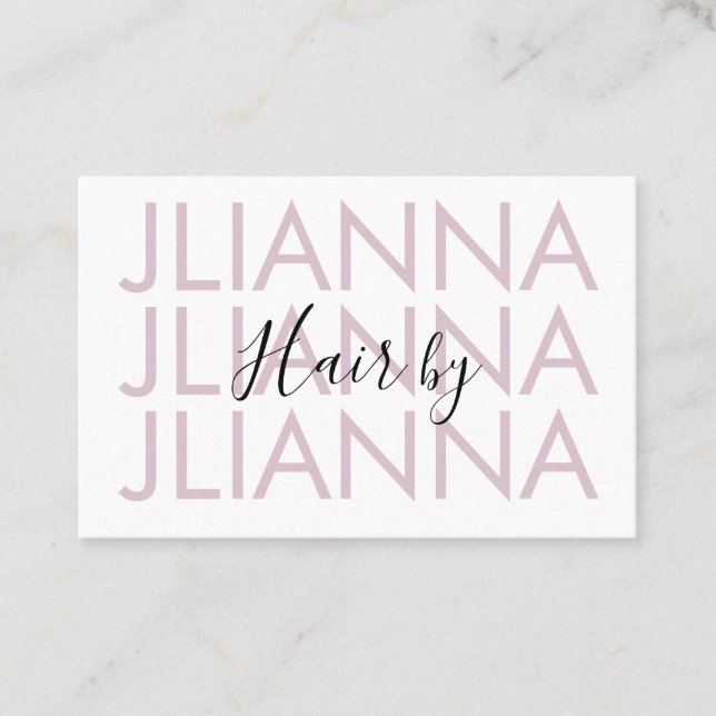 Minimalistische Wiederholung Makeup Salon Nails Ey Visitenkarte (Vorderseite)