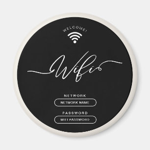 Minimalistische Wifi-Zone in Schwarz und Beige Magnet