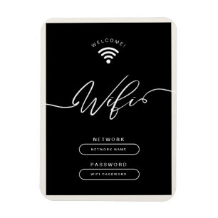 Minimalistische Wifi-Zone in Schwarz und Beige Magnet