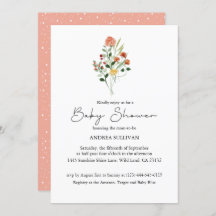 Minimalistische Wildblume Kinderdusche