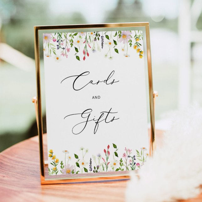 Minimalistische Wildblumen Aquarellkarten und Gesc Poster (Von Creator hochgeladen)