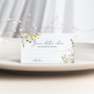 Minimalistische Wildblumen Date Night Ideas. Datum Begleitkarte
