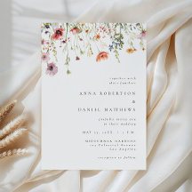 Minimalistische Wildblumen-Hochzeit