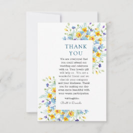 Minimalistische Wildblumen Vielen Dank Vorlage