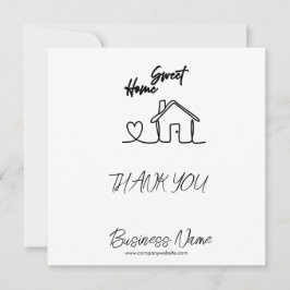 Minimalistische Willkommens-Heim-Client-Appreciati Dankeskarte