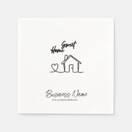 Minimalistische Willkommens-Heim-Client-Appreciati Serviette