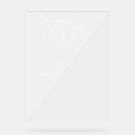 Minimalistische Willkommens-Zeremonie ohne Elektro Acrylschild