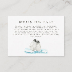 Minimalistische Winter Arctic Baby Dusche Einladun Begleitkarte
