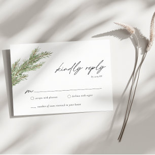 Minimalistische Winter-Hochzeitskarte für UAWG Einladung