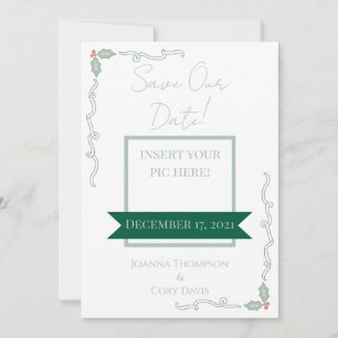 Minimalistische Winter-Themen-Save-The-Dates