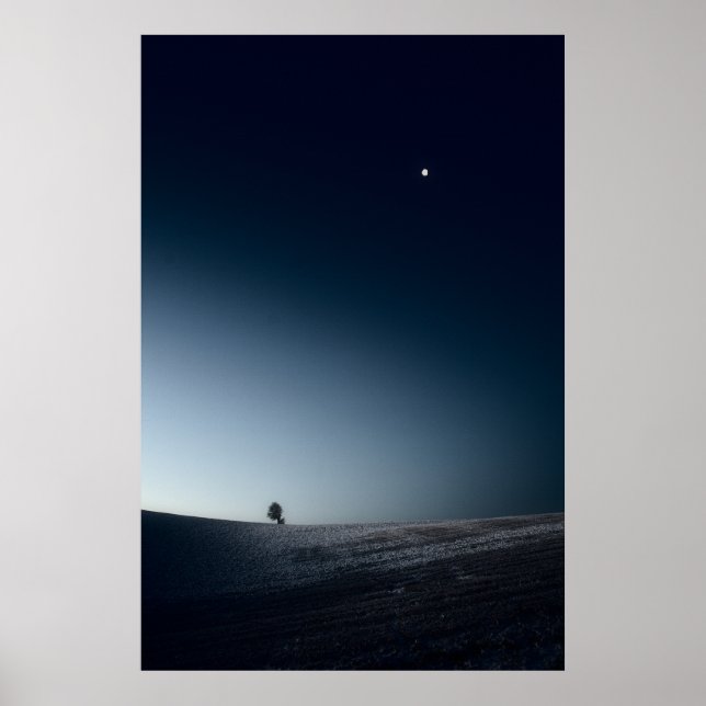 Minimalistische Winterlandschaft Alte Linslade (87 Poster (Vorne)