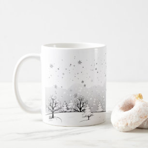 Minimalistische Wintersaison in Ihrer Tasse