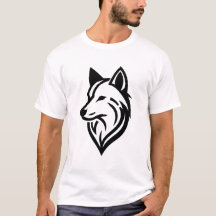 Minimalistische Wolf Face-Silhouette