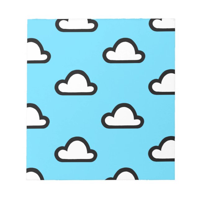Minimalistische Wolken Notizblock (Vorderseite)