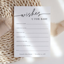 Minimalistische Wünsche für die Kinderkarte