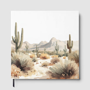 Minimalistische Wüsten-Saguaro-Kaktus-Aquarell-Kun Gästebuch