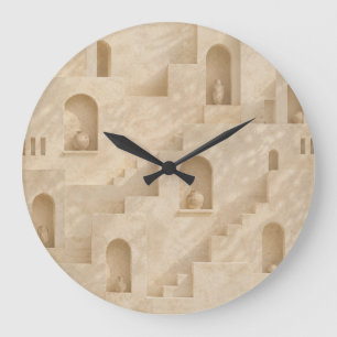 Minimalistische Wüstenarchitektur Wanduhr