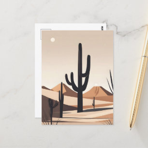 Minimalistische Wüstenkunst Postkarte