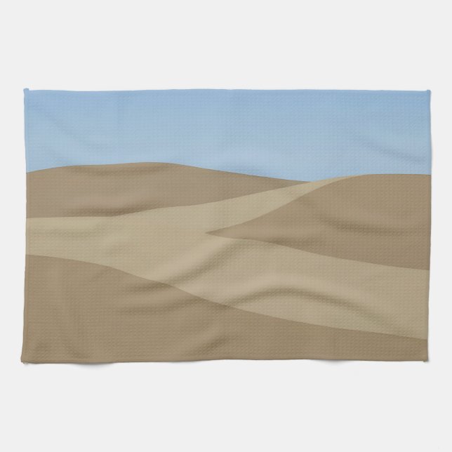 Minimalistische Wüstenlandschaft mit Dünen Geschirrtuch (Horizontal)