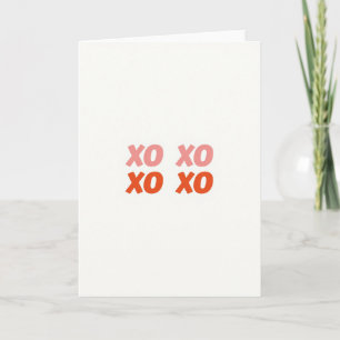 Minimalistische Xo-Liebeskarte Karte